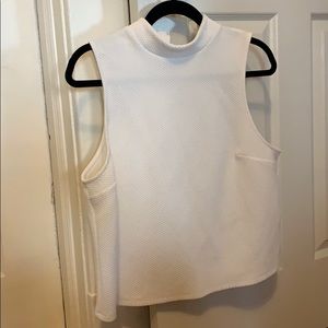 White Turtleneck Work Shirt